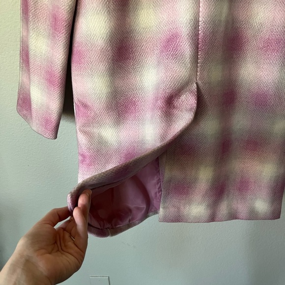 Avec Les Filles Raglan Walking Coat in Dusty Pink Plaid in Women’s Size S - Picture 16 of 16